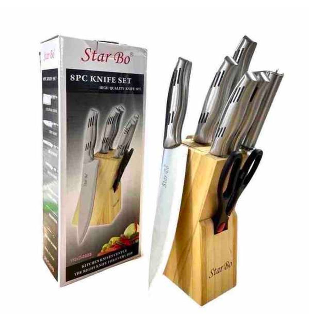 Set kuhinjskih noževa i alat s stalkom 8 kom