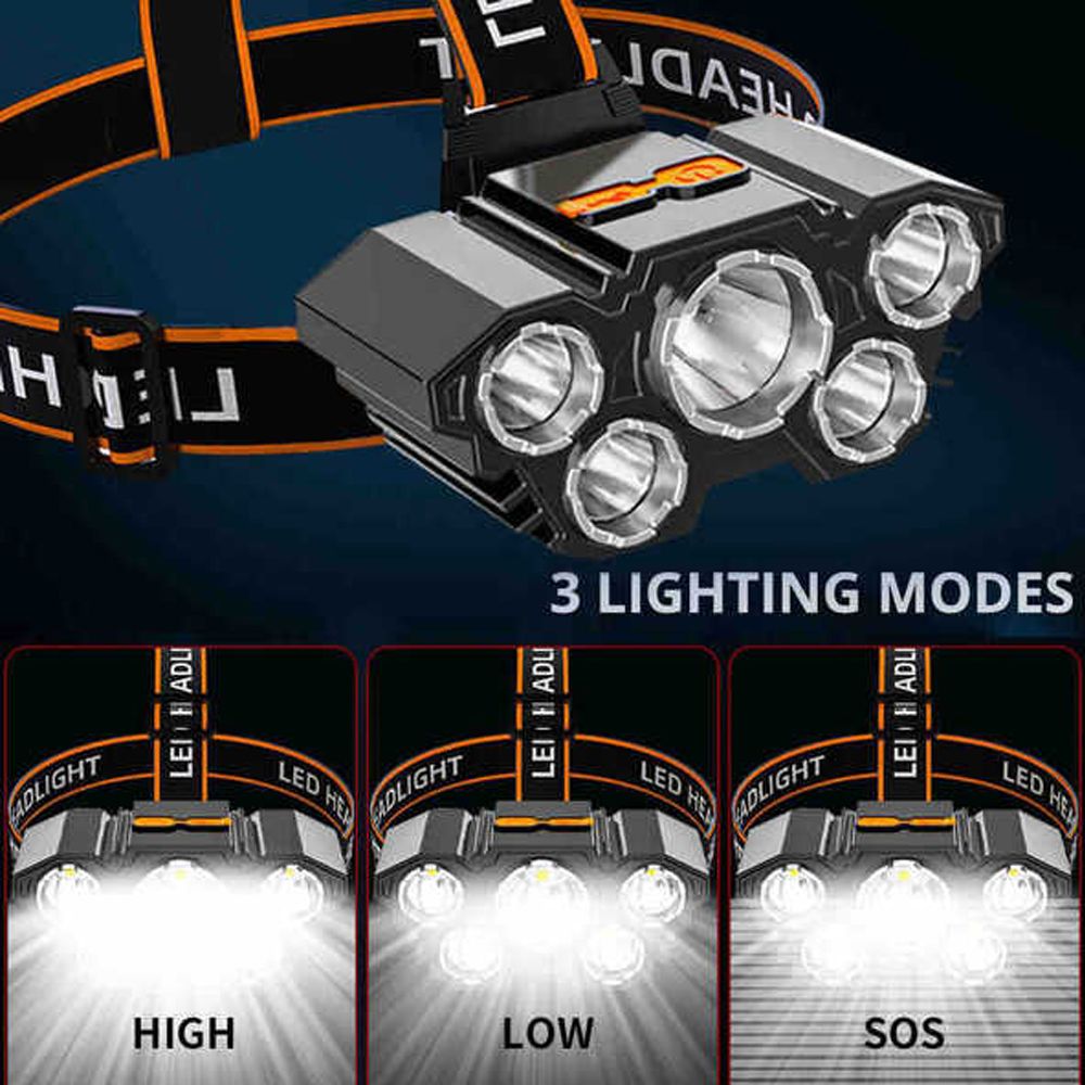 Lampa za glavu 5 sijalica