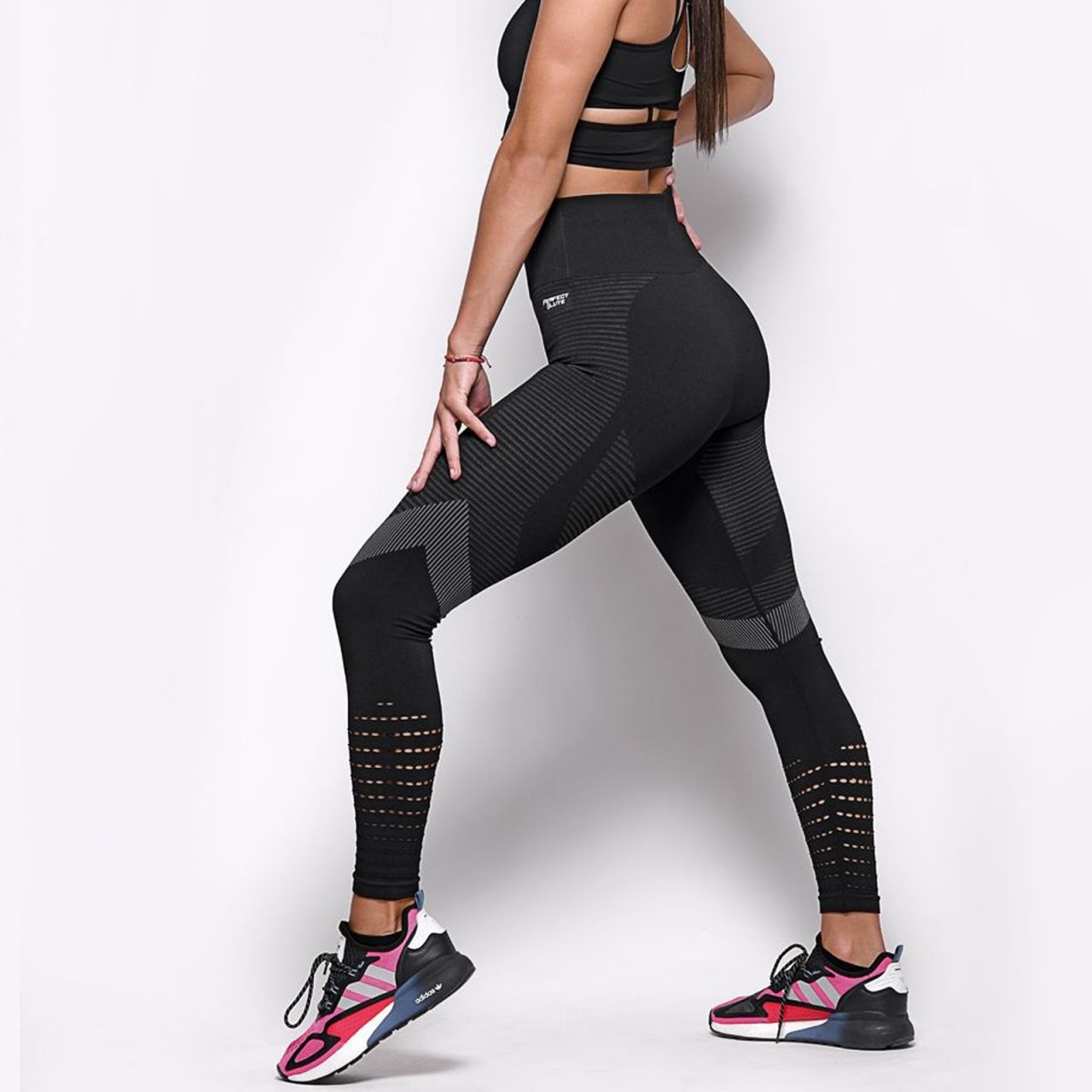 Fitness Tajice Black Gray Perfect Glute