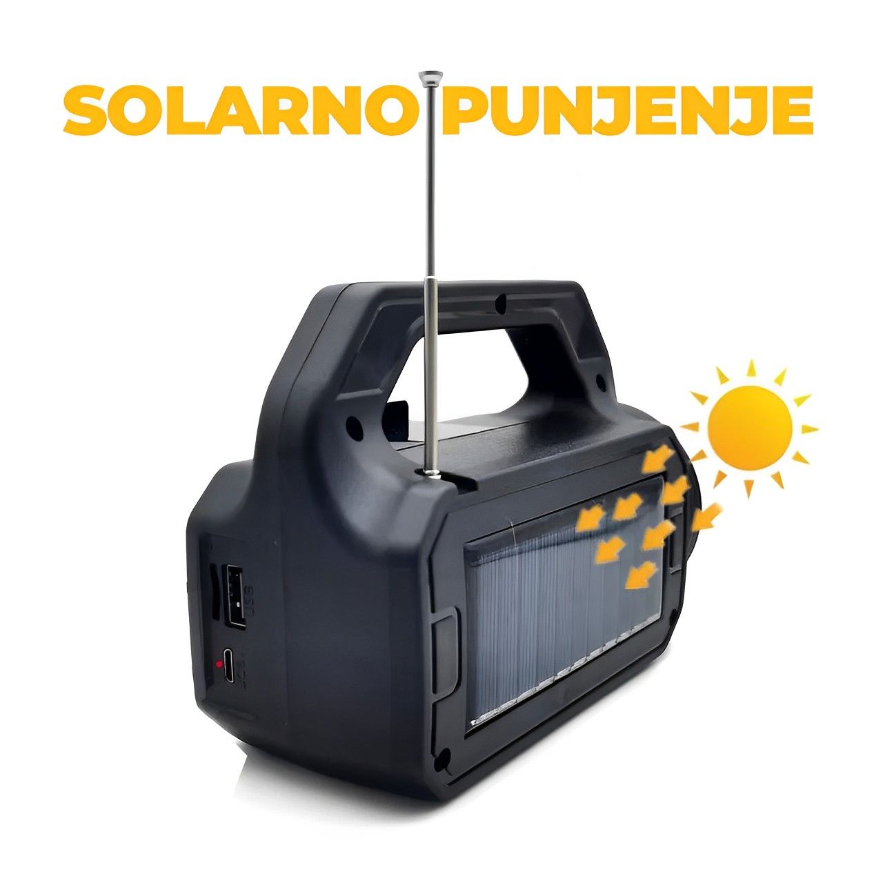 Solarni radio i baterijska lampa