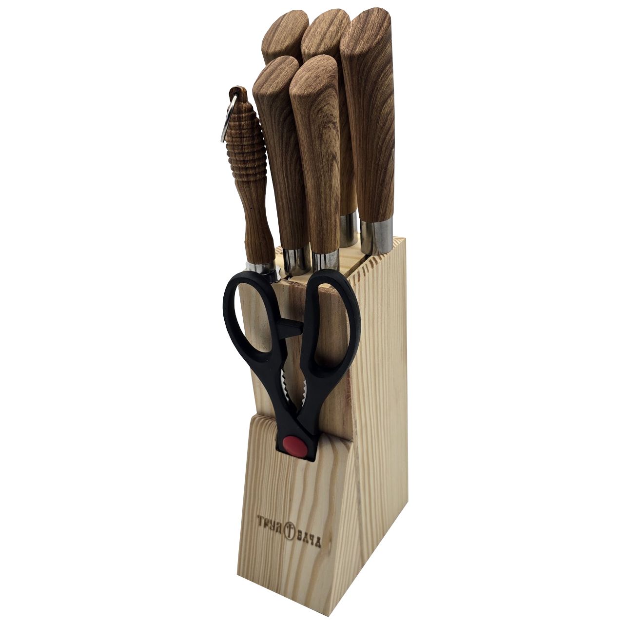 Set kuhinjskih noževa sa alatom i stalkom