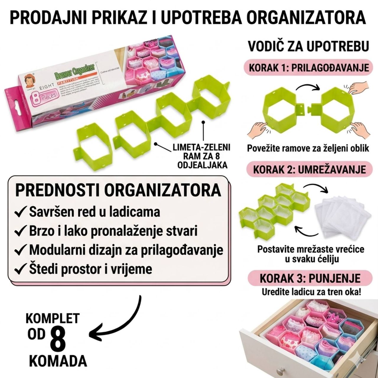 Organizer za šminku, lijekove ili čarape