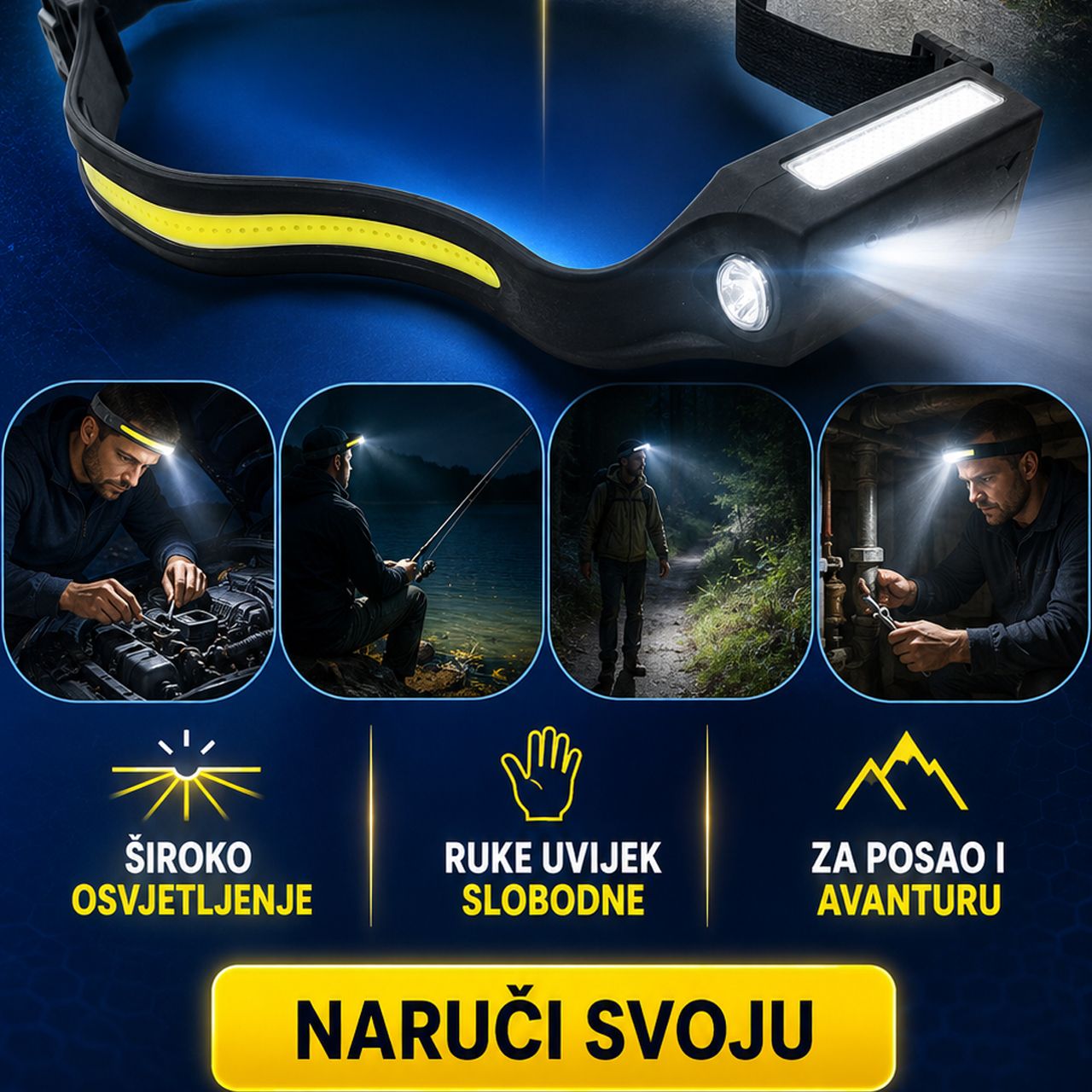 LED traka naglavna lampa