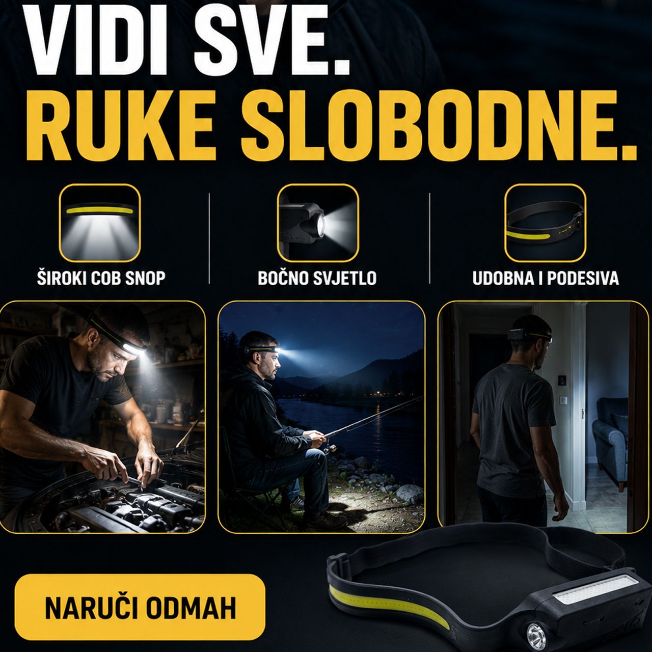 LED traka naglavna lampa