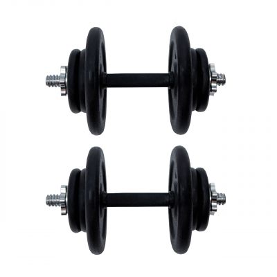 2 bučice po 15kg (4x5kg, 8x1,25kg)